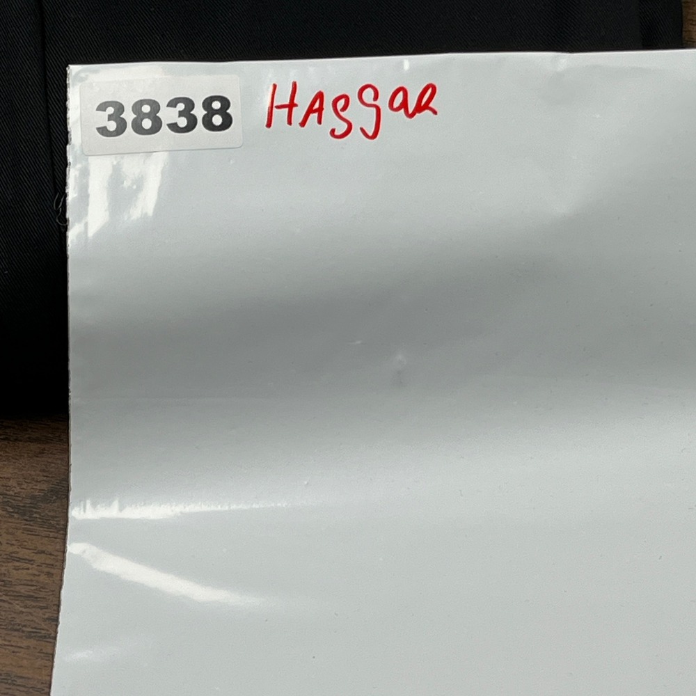 Haggar Premium No Iron Khaki Pants Men 38x34 Black Stretch Waistband Classic Fit - Picture 15 of 15